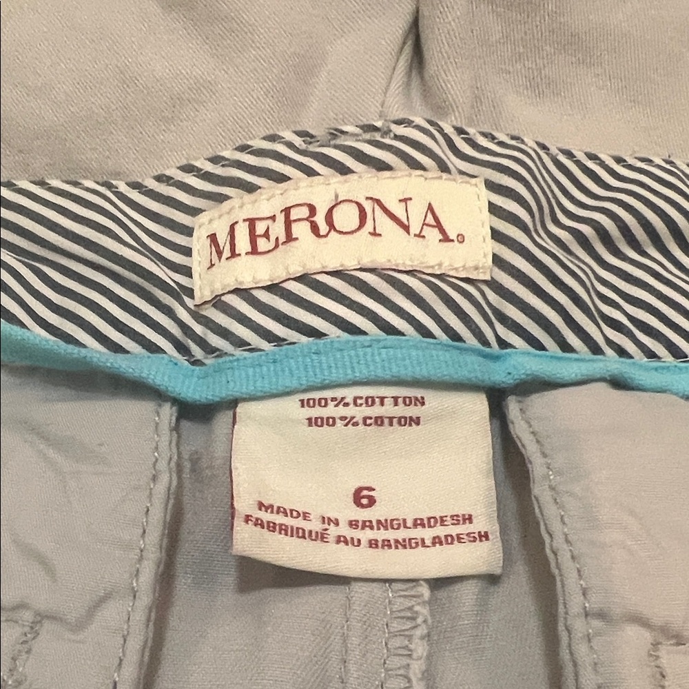 MERONA- Light Gray Cotton Shorts 🩳 - Picture 2 of 6